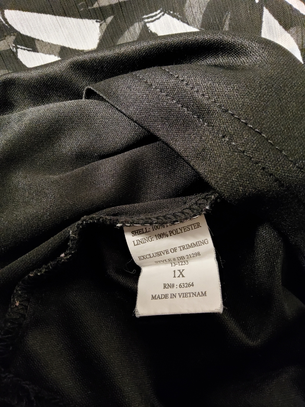 Dress Barn Black & White Printed Sleeveless Women's Camisole - Picture 6 of 6